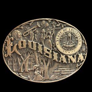 BOUCLE DE CEINTURE VINTAGE LOUISIANA