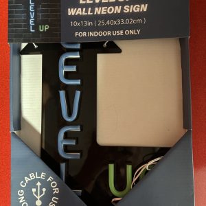 Enseigne Murale NEON LEVEL UP FLECHE