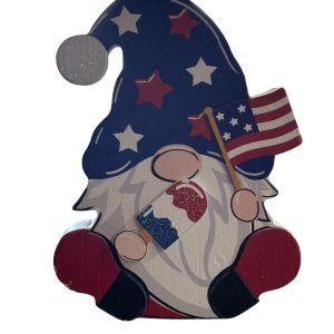 GNOME BOIS Décoration drapeau