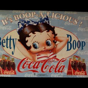 Plaque BETTY BOOP - It's Boop-a-licious - Coca cola - Bleu