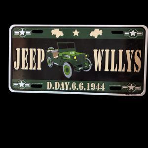 Plaque Immatriculation JEEP WILLYS D DAY