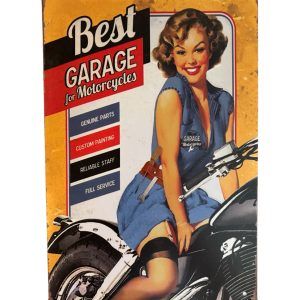 Plaque métal BEST GARAGE FOR MOTORCYCLES