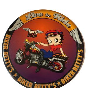 PLAQUE BETTY BOOP - LIVE TO RIDE - BIKER