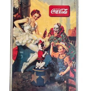 Plaque métal COCA COLA DRINK Danseuse