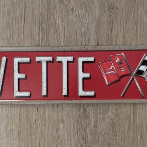 Plaque métal CORVETTE