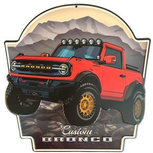 Plaque métal CUSTOM BRONCO