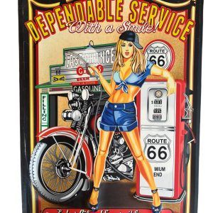 Plaque métal DEPENDABLE SERVICE WITH A SMILE