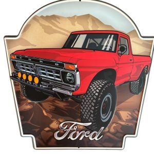 Plaque métal FORD - Voiture rouge