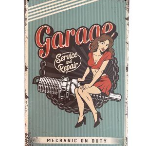 Plaque métal GARAGE SERVICE AND REPAIR