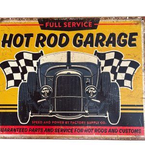 Plaque métal HOT ROD GARAGE - FULL SERVICE