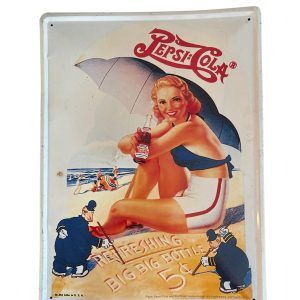 Plaque métal PEPSI COLA Pin up