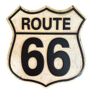 Plaque métal ROUTE 66