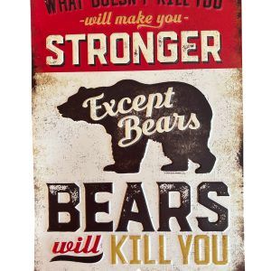 Plaque métal STRONGER