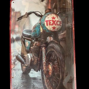 Plaque TEXCE Moto Bleu