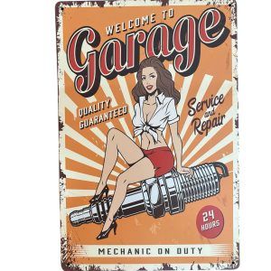 Plaque métal WELCOME TO GARAGE