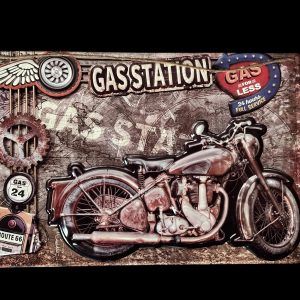 Plaque GAS STATION - GAS FOR LESS - MOTO