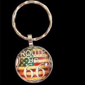 PORTE CLEFS ROUTE US 66 DRAPEAU USA