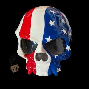 CASQUE DE COLLECTION MOTO PERSONNALISE TETE DE MORT HELMET
