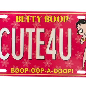 Plaque métal IMMATRICULATION BETTY BOOP