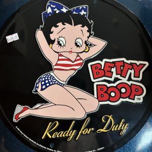 Plaque métal Betty Boop - Ready for Duty