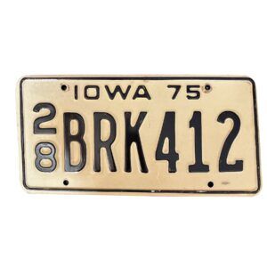 PLAQUE IOWA 28 BRK412 1975