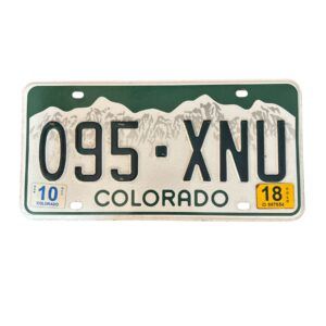 PLAQUE COLORADO 095-XNU 2018
