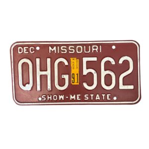 PLAQUE MISSOURI QHG 562 1991