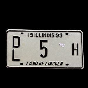 PLAQUE VOITURE ILLINOIS 1993 - DL 5 H