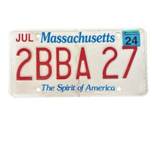 PLAQUE MASSACHUSETTS 2BBA 27 de 2024