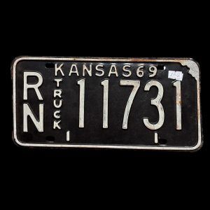 PLAQUE CAMION AGRICOLE KANSAS 1969 - TRUCK - RN 11731