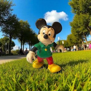 PETITE FIGURINE MICKEY MAILLOT VERT