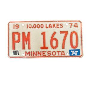 PLAQUE MINNESOTA PM 1670 1977