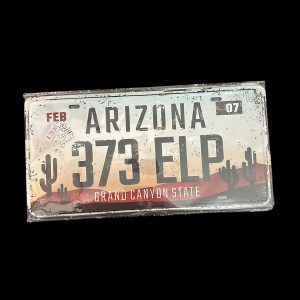 PLAQUE VOITURE ARIZONA 373 ELP