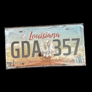 PLAQUE VOITURE LOUISIANA GDA 357