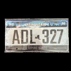 PLAQUE VOITURE  NEW YORK ADL 327