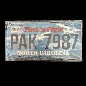 PLAQUE VOITURE NORTH CAROLINA PAK 7987