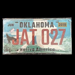PLAQUE VOITURE OKLAHOMA JAT 027