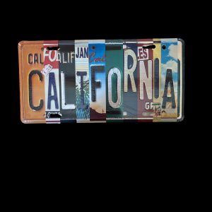PLAQUE VOITURE CALIFORNIA RELIEF