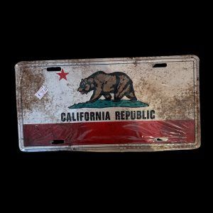 PLAQUE VOITURE CALIFORNIA REPUBLIC