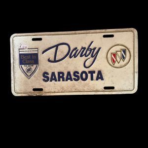 PLAQUE VOITURE DARBY SARASOTA BUICK