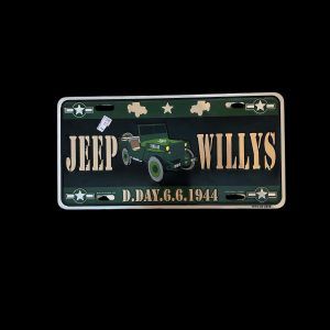 PLAQUE VOITURE JEEP WILLYS D DAY