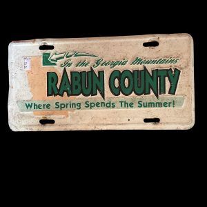 PLAQUE VOITURE RABUN COUNTY