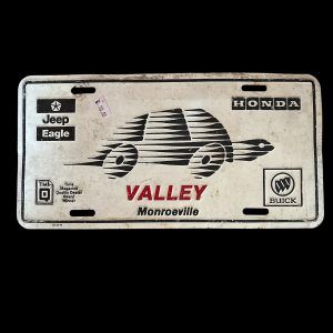 PLAQUE VOITURE VALLEY MONROEVILLE