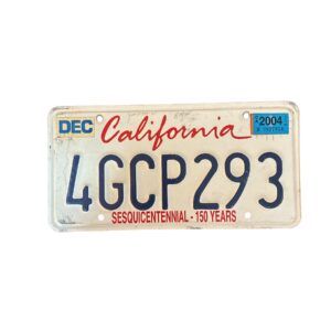 PLAQUE CALIFORNIA 4GCP293
