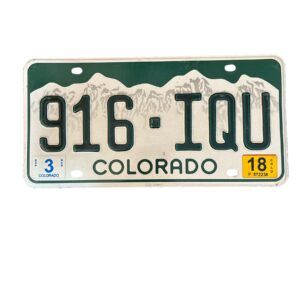 PLAQUE COLORADO 916-IQU 2018