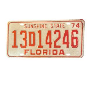 PLAQUE FLORIDA 13D14246 1974