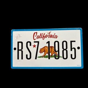 PLAQUE CALIFORNIA RS7 1985