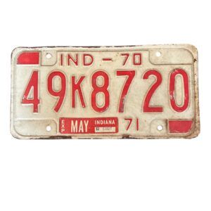 PLAQUE INDIANA 49K8720 1971