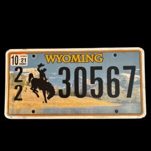 PLAQUE WYOMING 22 30567 2021