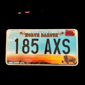 PLAQUE NORTH DAKOTA 185 AXS
